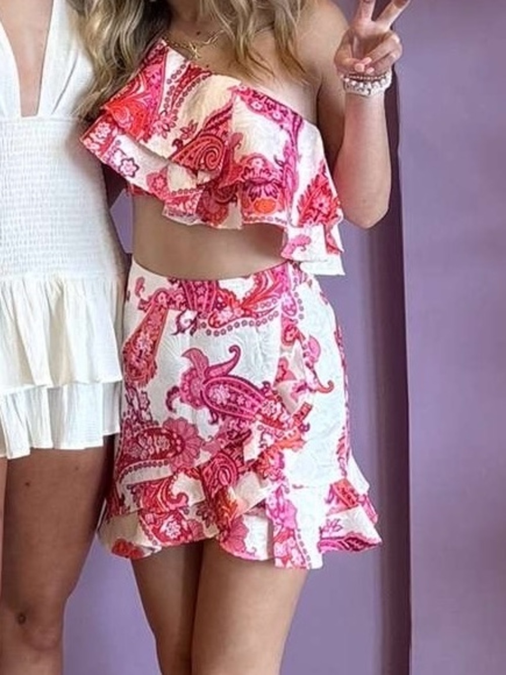 cutie pink bandana set